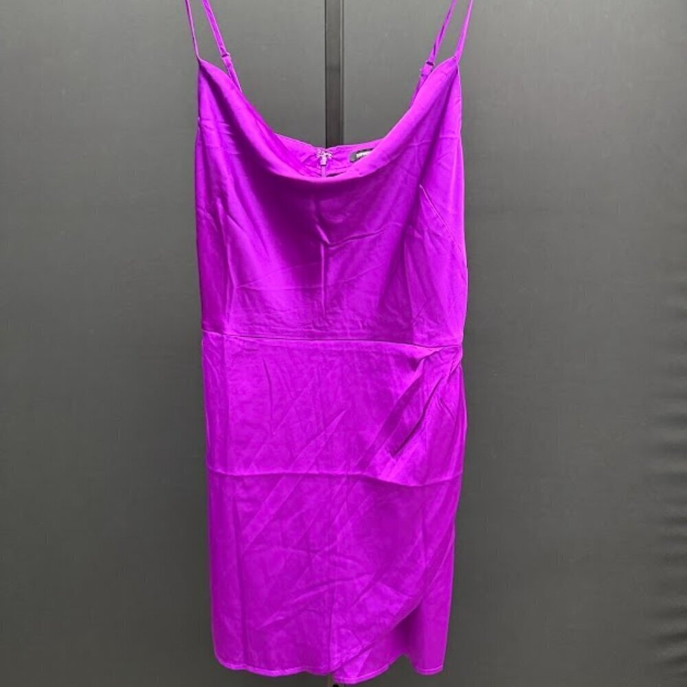 Express Purple Cowl Neck Mini Dress